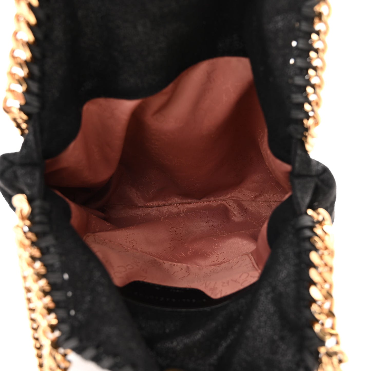 Shaggy Deer Mini Falabella Fold Over Tote Black