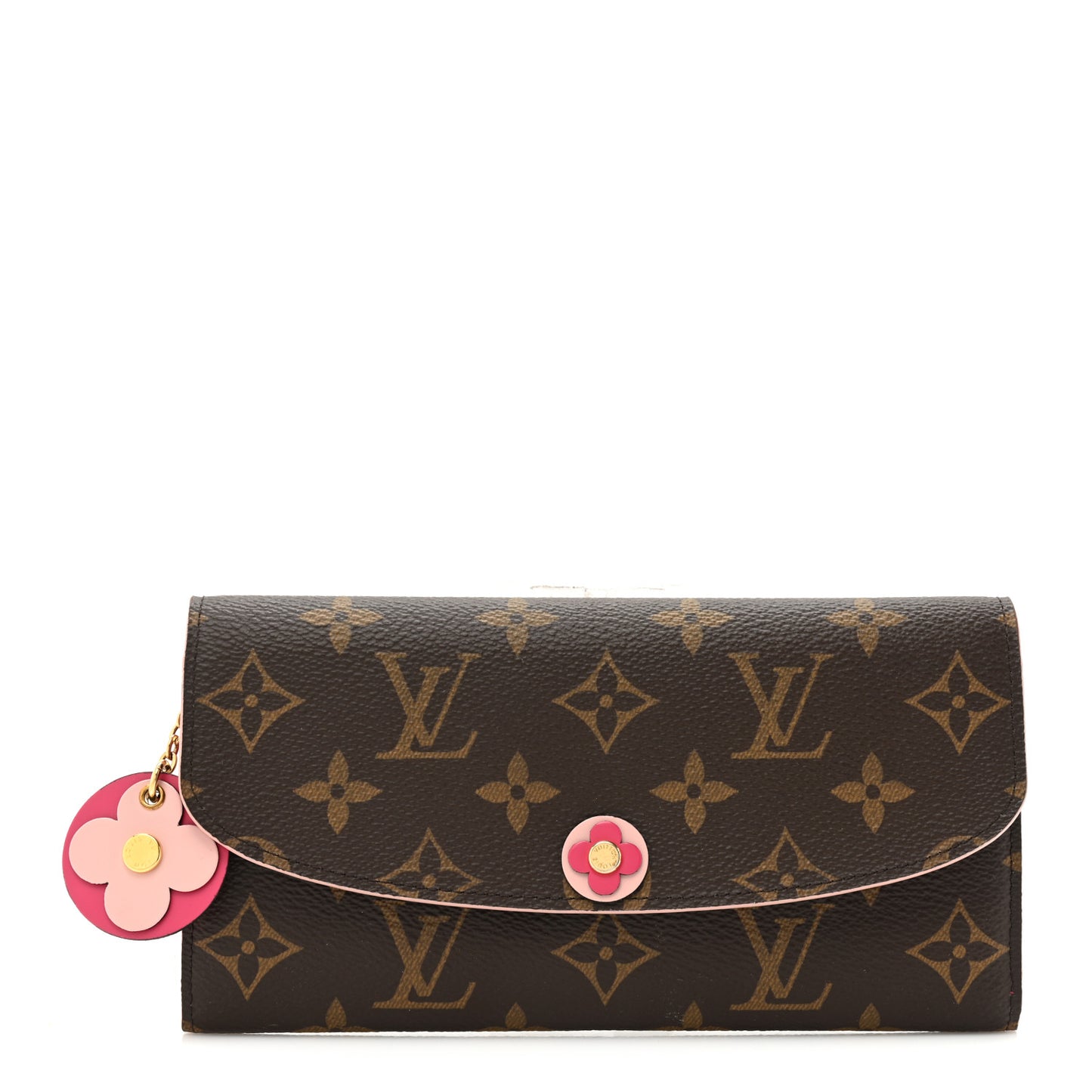 Monogram Bloom Flower Emilie Wallet Fuchsia