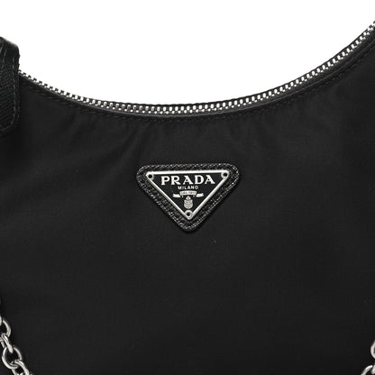 Prada Nylon Re-Edition 2005 Shoulder Bag Black 7 of 9