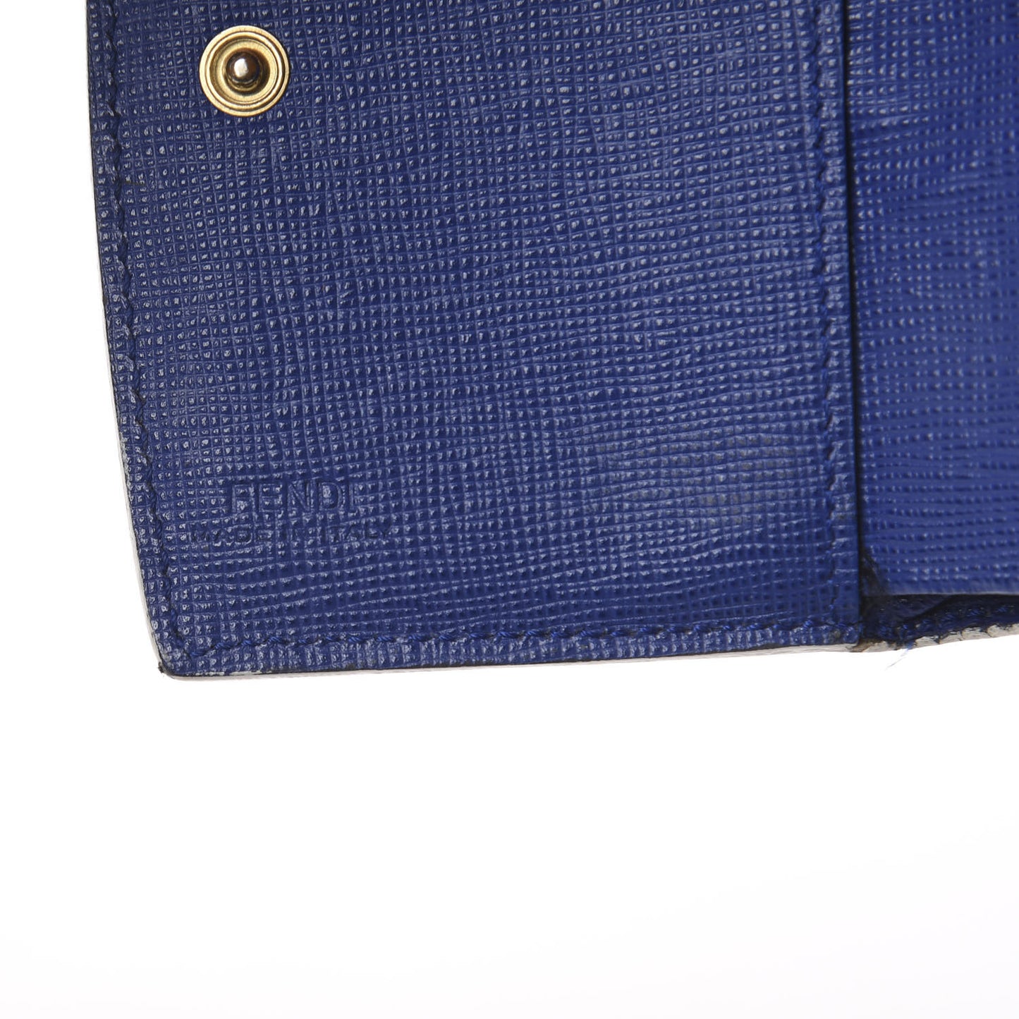Vitello Elite Fendi Roma Compact Wallet White Multicolor