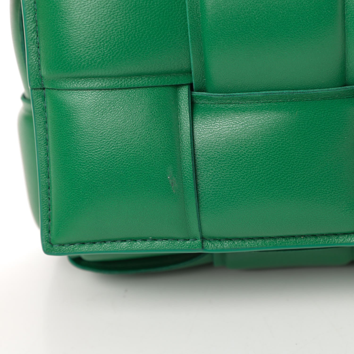 Bottega Veneta Lambskin Maxi Intreccio Padded Chain Cassette Crossbody Bag Racing Green 12 of 12