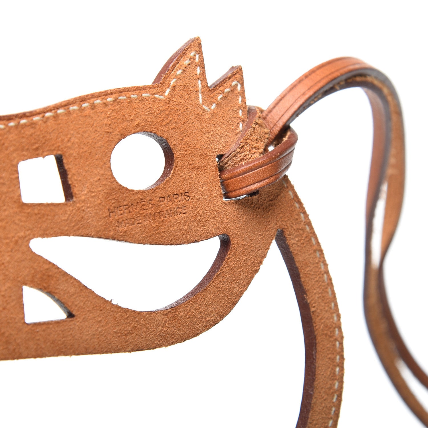Hermes Barenia Paddock Cheval Horse Bag Charm Fauve 3 of 5
