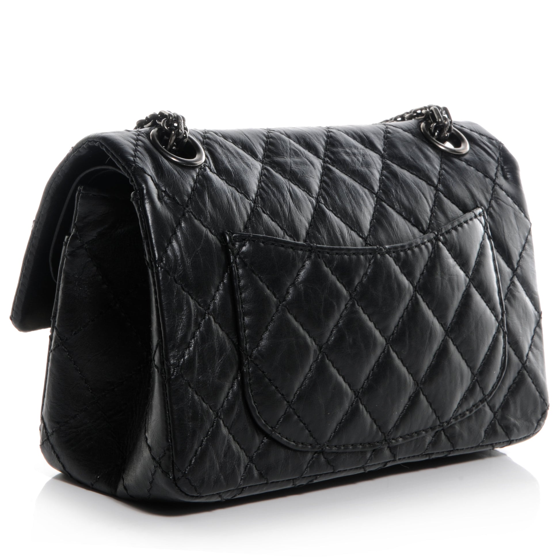 Chanel Aged Calfskin Lucky Charms 2.55 Reissue 224 Flap Black 3 of 8