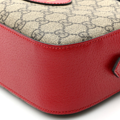 Gucci GG Supreme Monogram Web Neo Vintage Shoulder Bag Beige Red 8 of 8