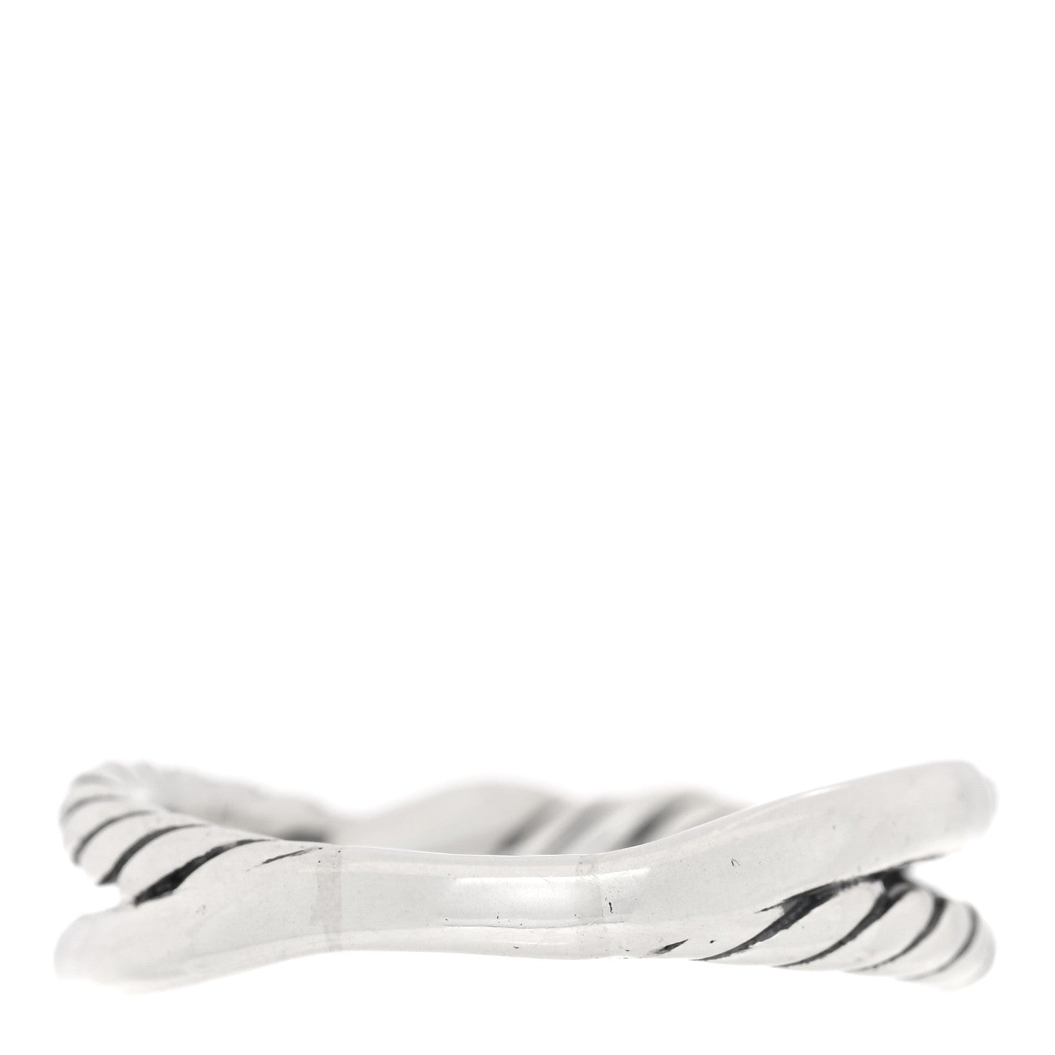 David Yurman Sterling Silver Diamond Continuance Band Ring 56 7.5 3 of 4