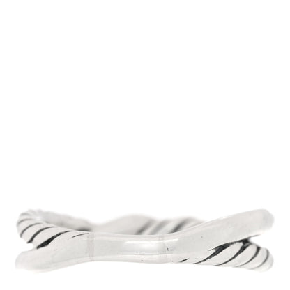 David Yurman Sterling Silver Diamond Continuance Band Ring 56 7.5 3 of 4