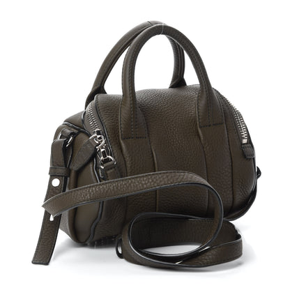 Alexander Wang Pebbled Calfskin Mini Rockie Matte Khaki Green Rhodium Hardware 3 of 9