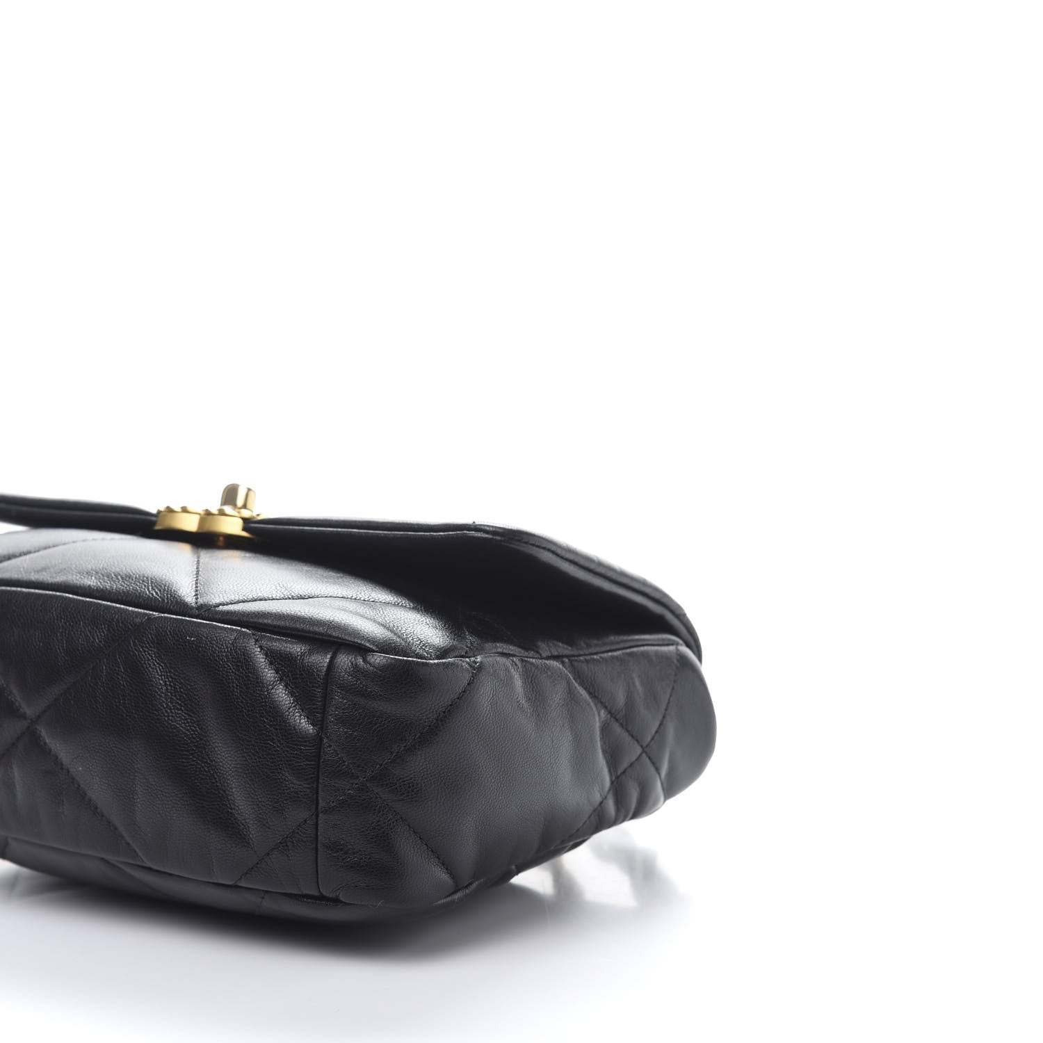 Chanel Goatskin Quilted Medium 19 Flap Black 8 of 11