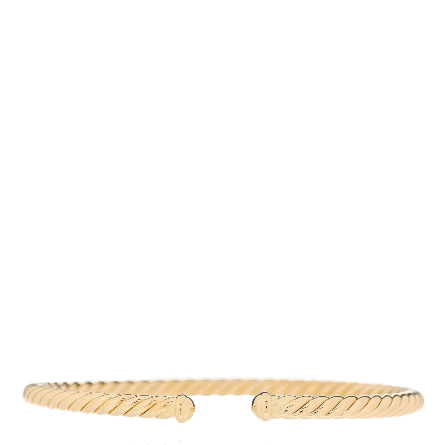 David Yurman 18K Yellow Gold 4mm Cablespira Bracelet 1 of 3