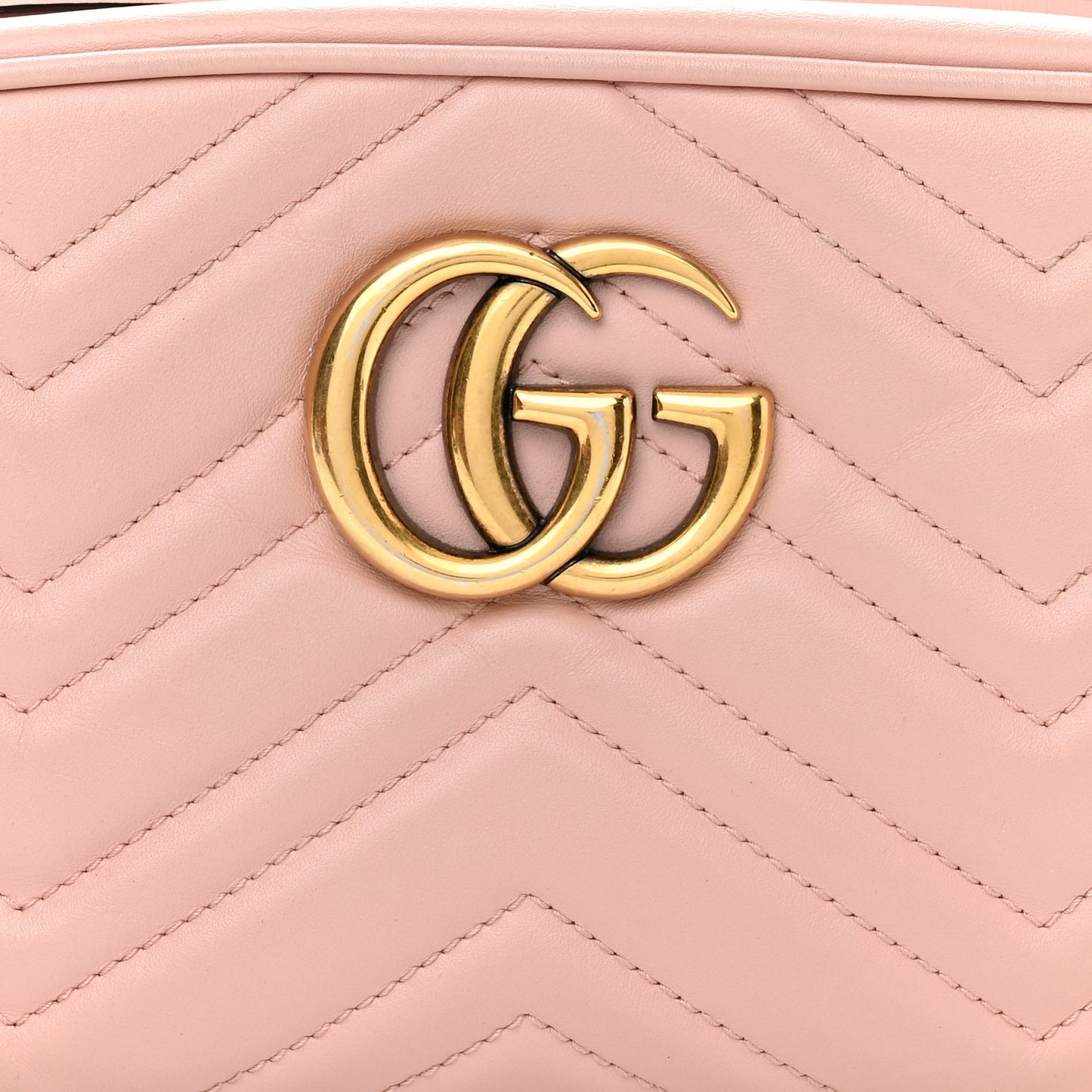 Calfskin Matelasse Small GG Marmont Chain Shoulder Bag Perfect Pink
