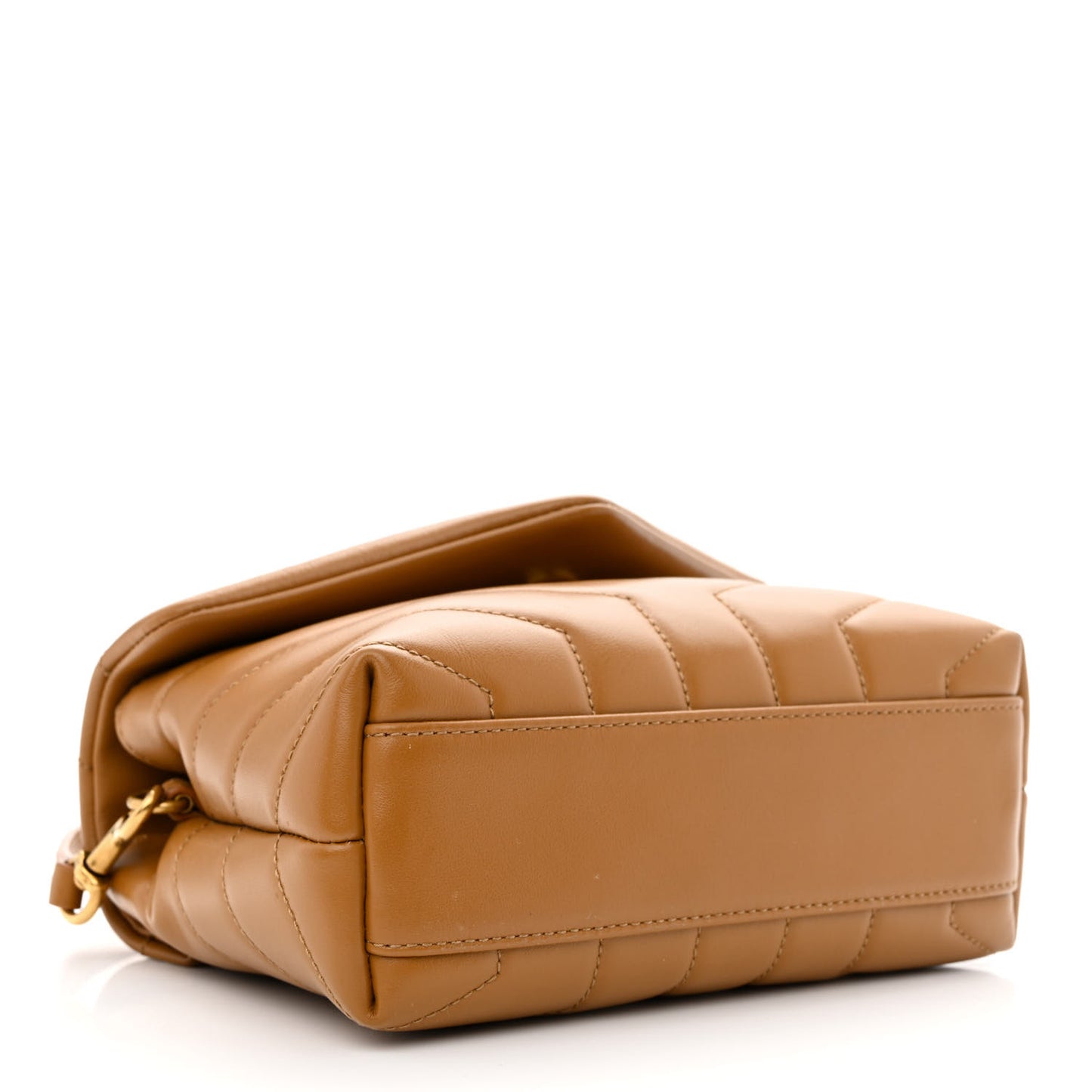 Calfskin Y Quilted Monogram Toy Loulou Crossbody Bag Dark Natural