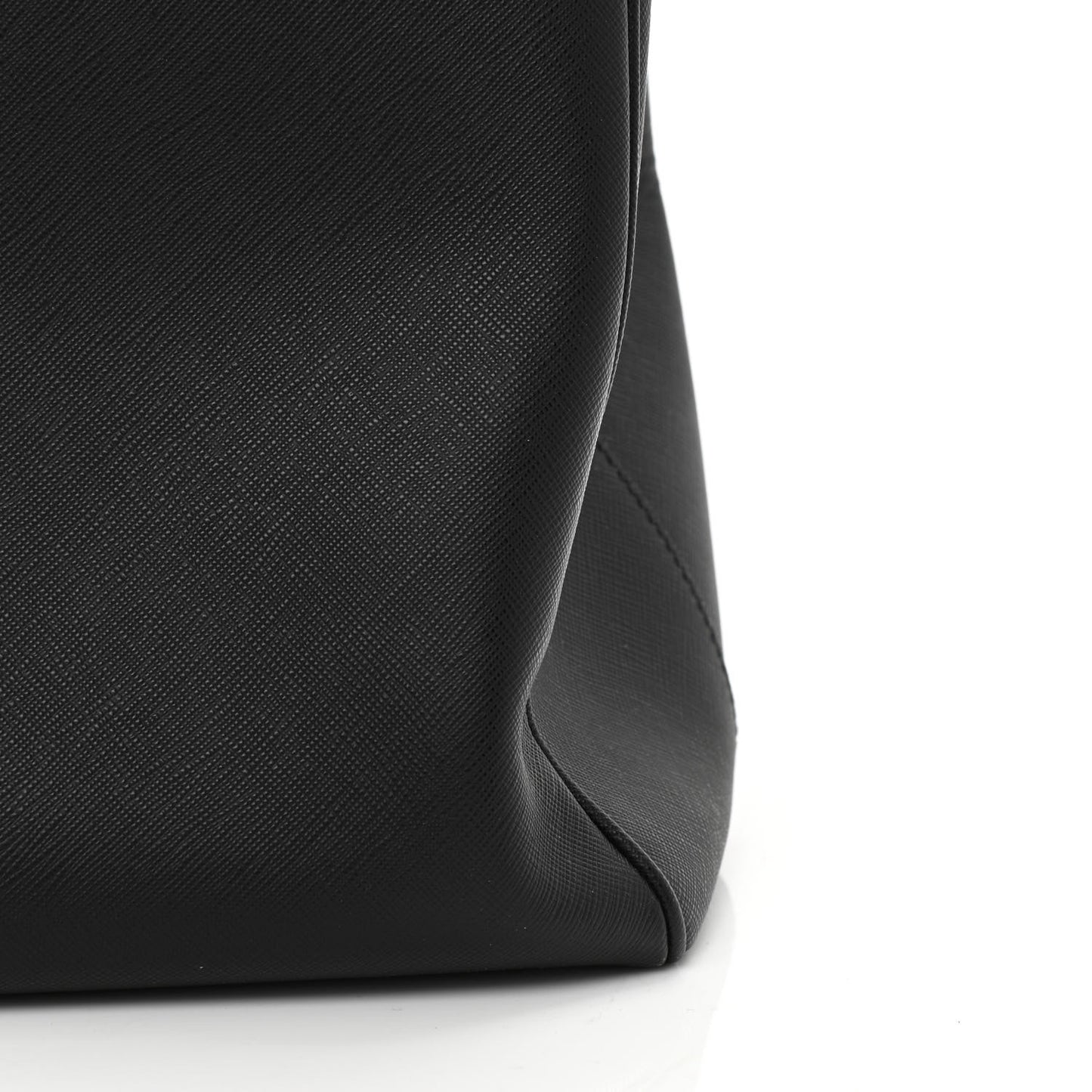 Saffiano Double Zip Travel Tote Black