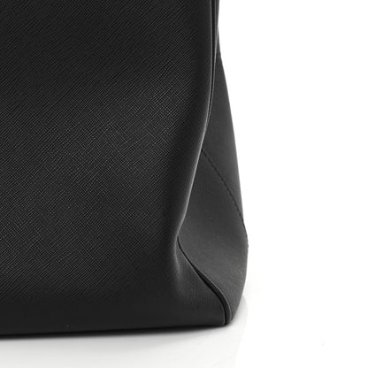 Prada Saffiano Double Zip Travel Tote Black 9 of 10