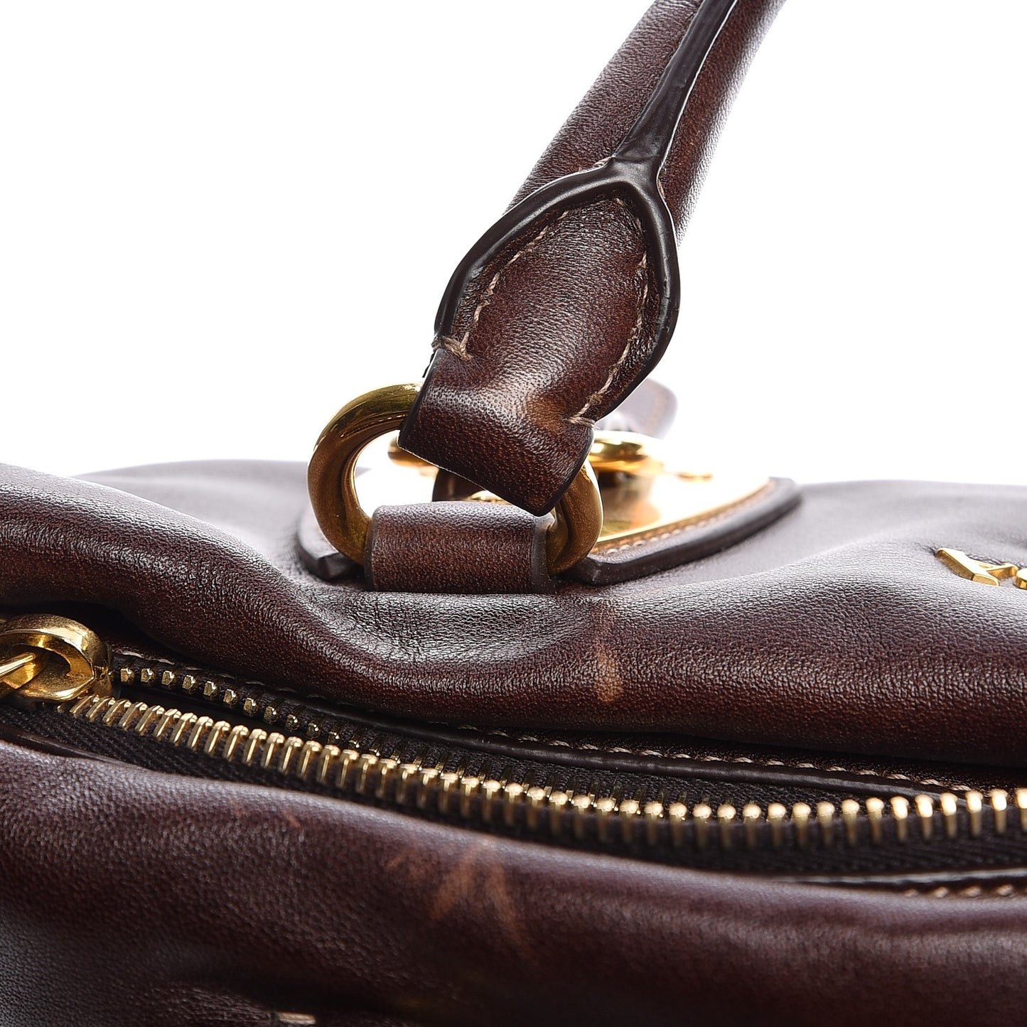 Soft Calf Shopping Satchel Nocciolo