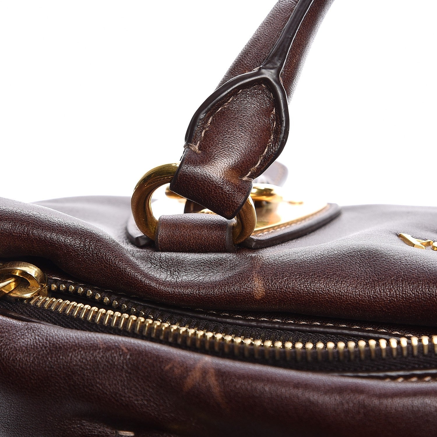 Prada Soft Calf Shopping Satchel Nocciolo 14 of 15