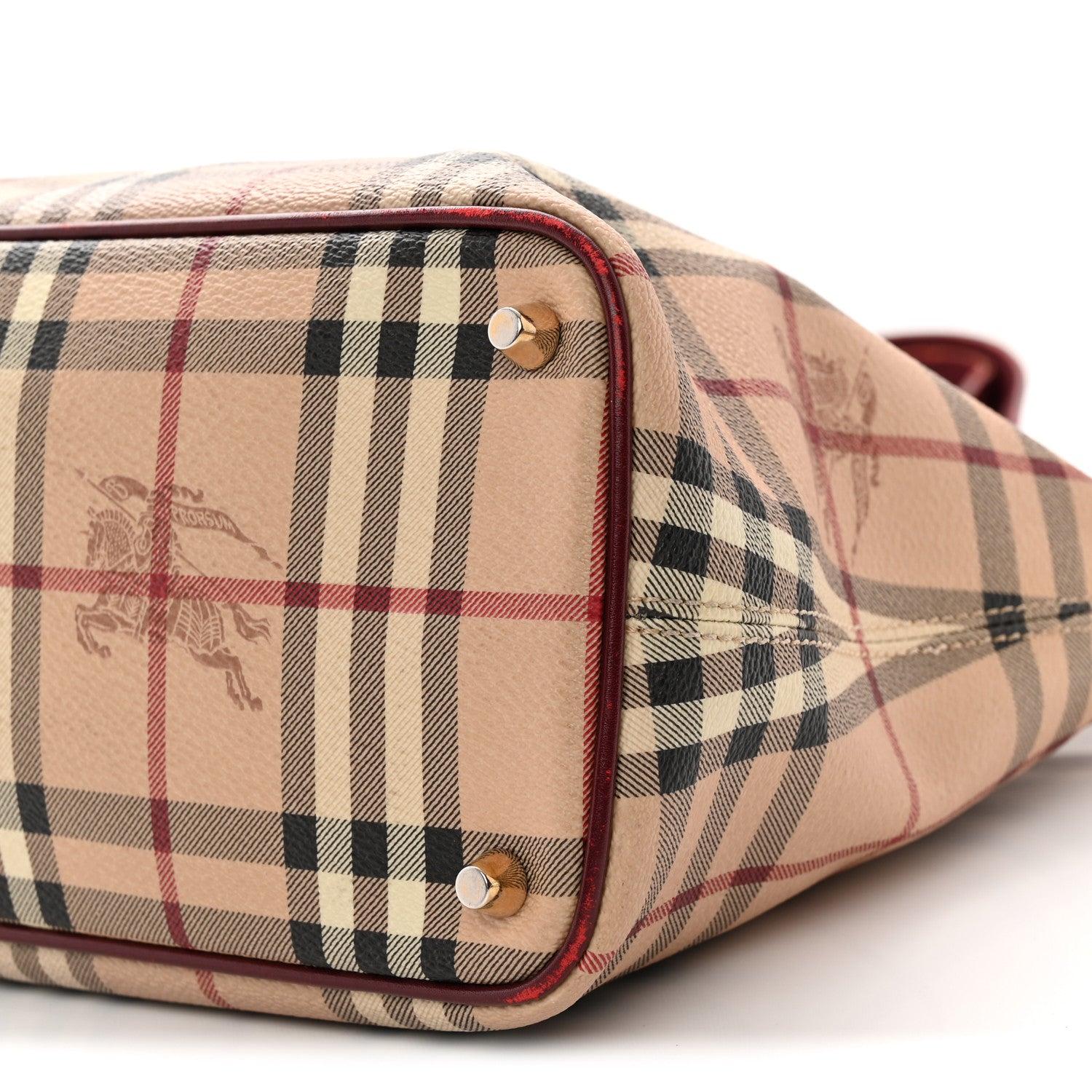 Burberry Haymarket Check Medium Regent Tote Red 8 of 14