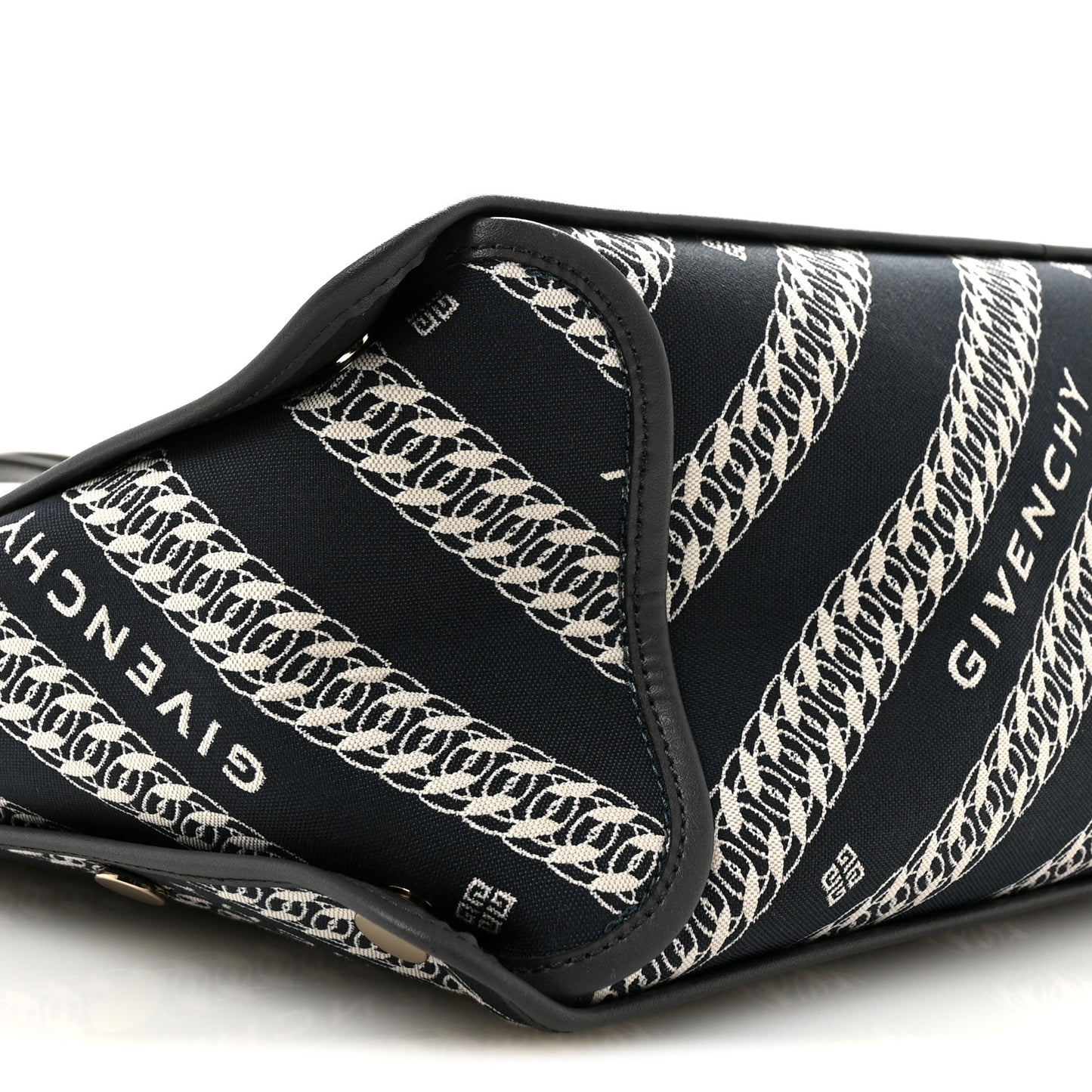 Canvas Jacquard Medium Bond Tote Oil Blue