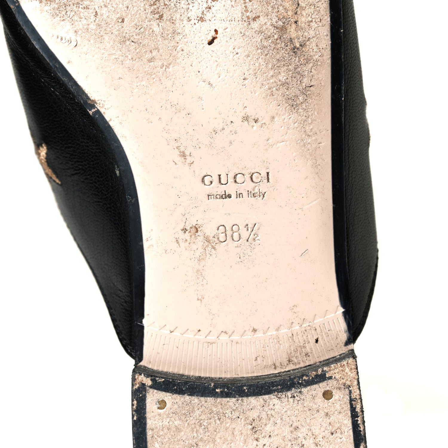 Gucci Goatskin Bee Star Embroidered Womens Princetown Slippers 38.5 Black 9 of 10