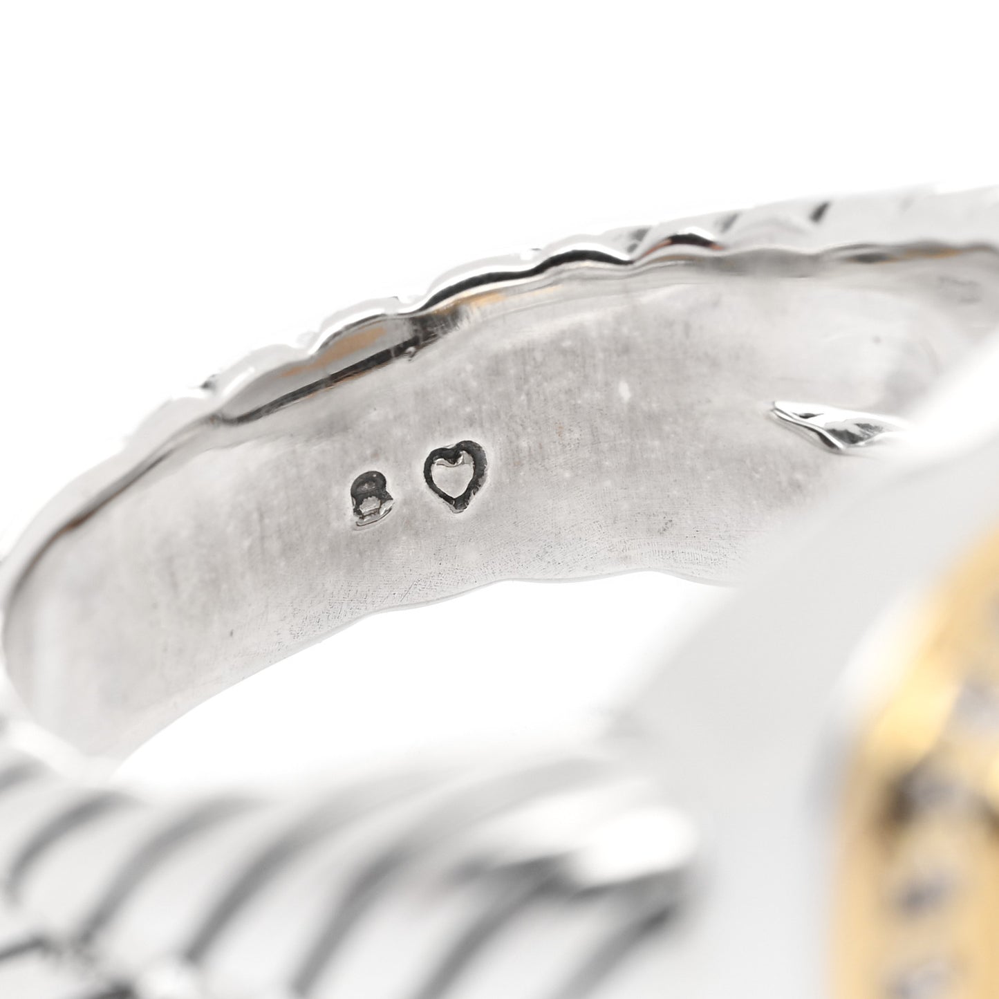 Sterling Silver 18K Yellow Gold Diamond Smoky Quartz 14mm Albion Ring 54 6.75