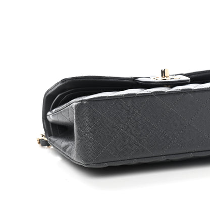 Chanel Caviar Quilted Small Double Flap Dark Grey 7 of 8