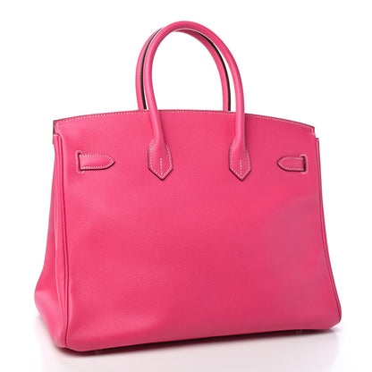 Hermes Epsom Candy Birkin 35 Rose Tyrien Rubis 3 of 13