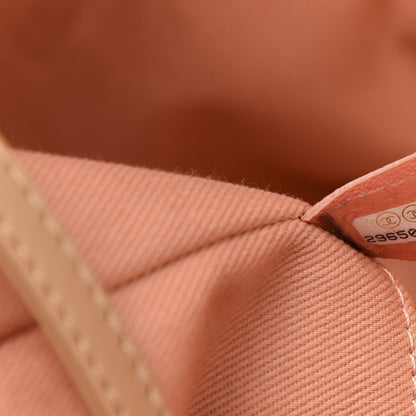 Chanel Straw Raffia Calfskin Striped Medium Deauville Tote Light Pink 8 of 11