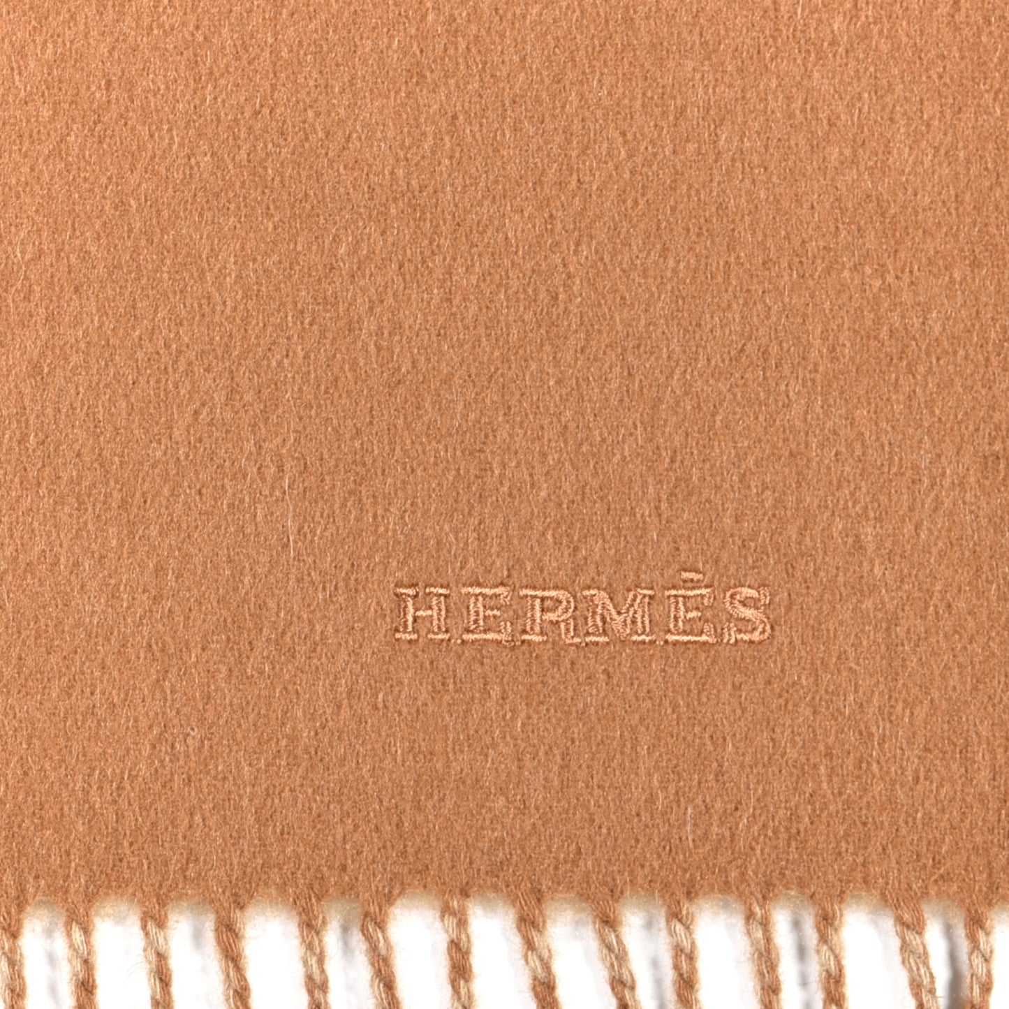 Cashmere Recto Verso Muffler Camel Beige