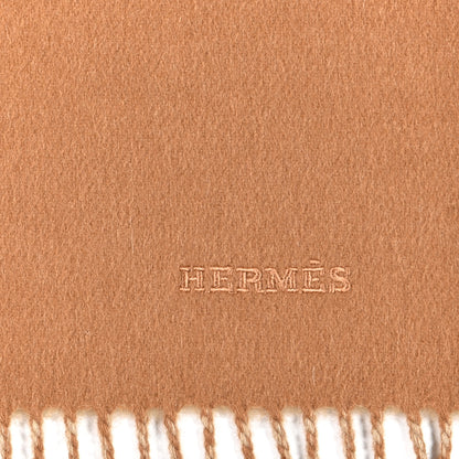 Hermes Cashmere Recto Verso Muffler Camel Beige 3 of 4