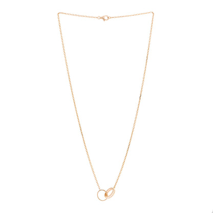 Cartier 18K Yellow Gold Diamond Interlocking LOVE Necklace 3 of 5