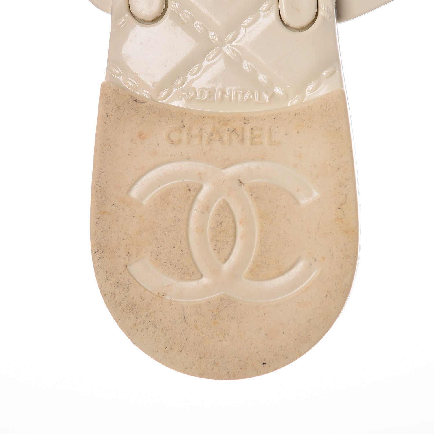 Chanel Jelly Camellia Thong Sandals 38 Ivory Black 11 of 15