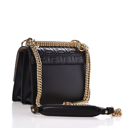 Fendi Vitello Liberty FF 1974 Embossed Small Kan I Shoulder Bag Black 4 of 8