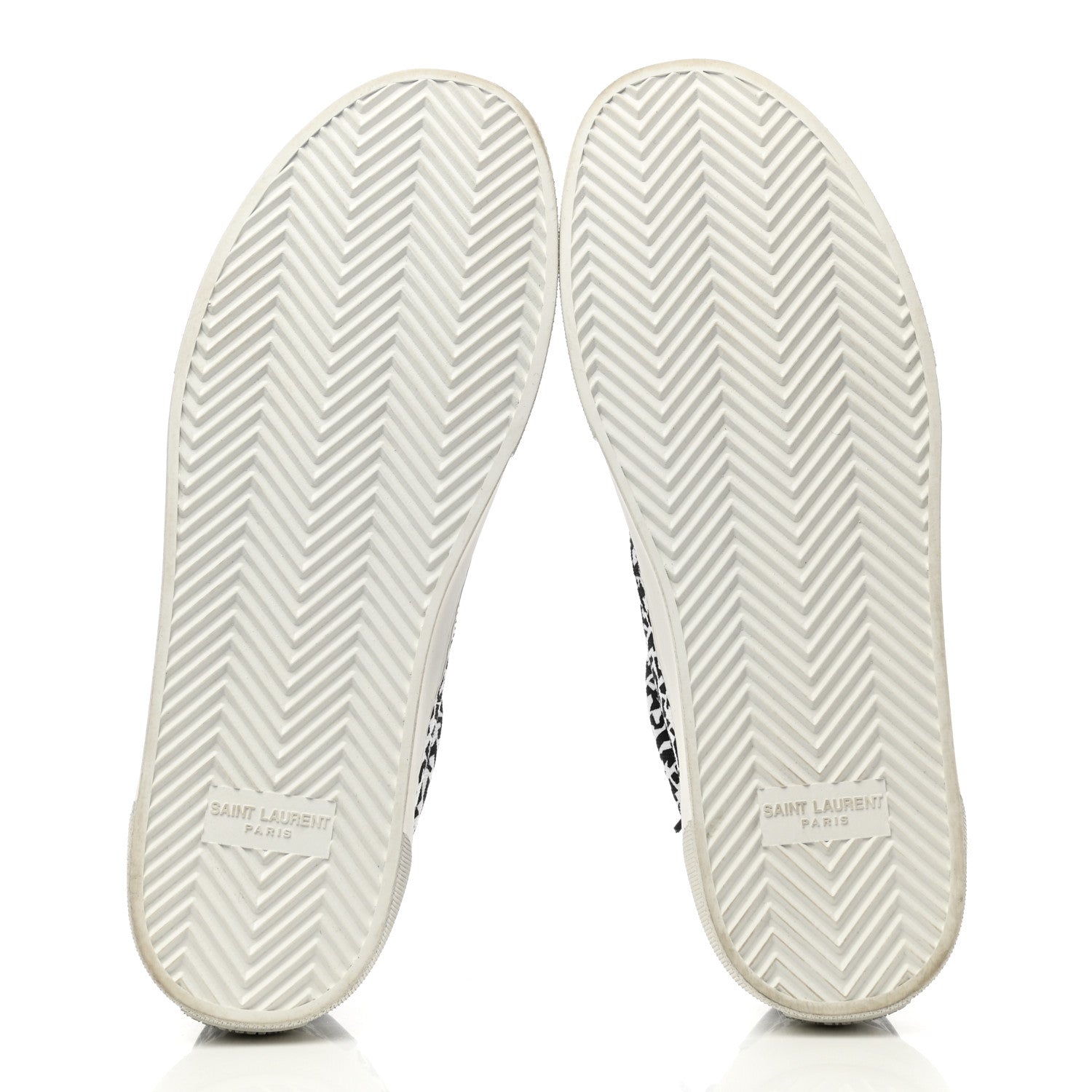 Saint Laurent Canvas Mens Venice Low Top Sneakers 41 Black White 5 of 9