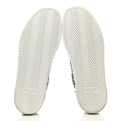 Saint Laurent Canvas Mens Venice Low Top Sneakers 41 Black White 5 of 9