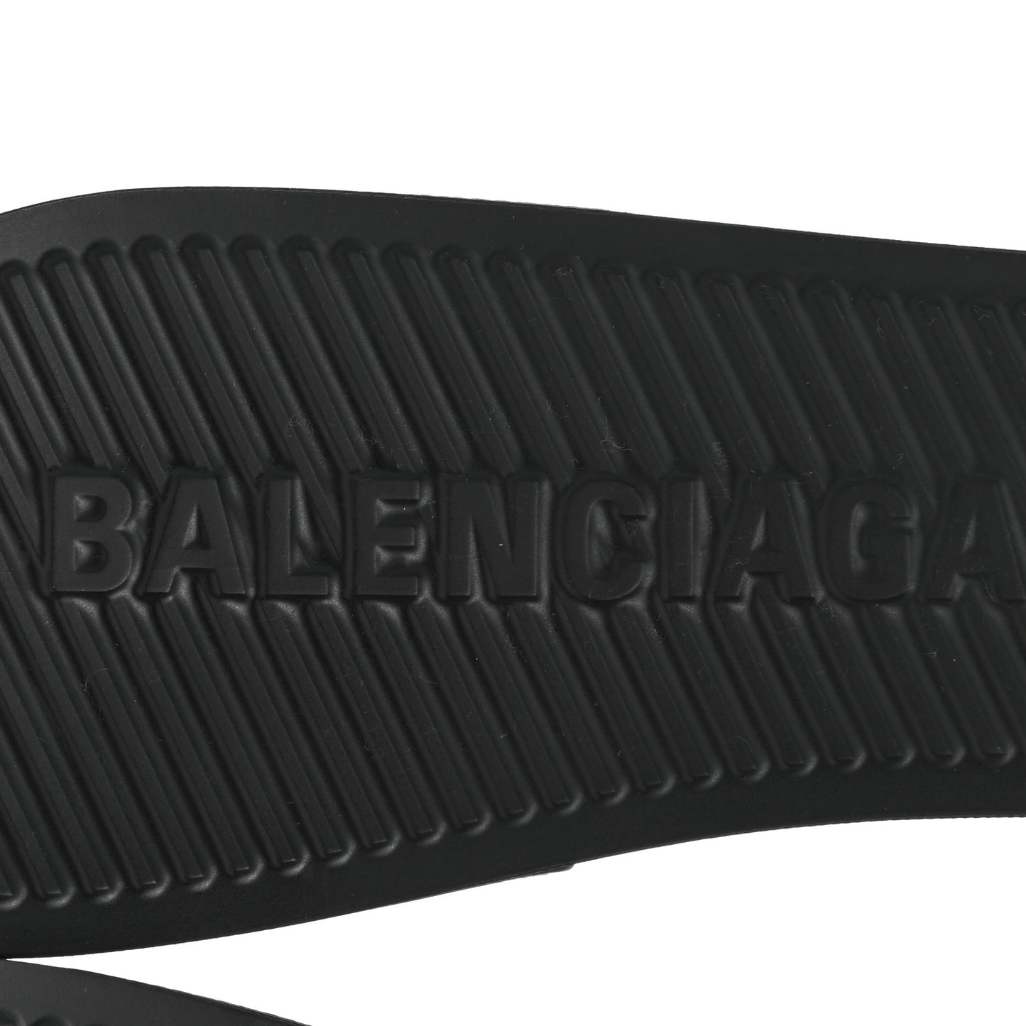 Rubber Womens Logo Pool Slide Sandals 38 Black