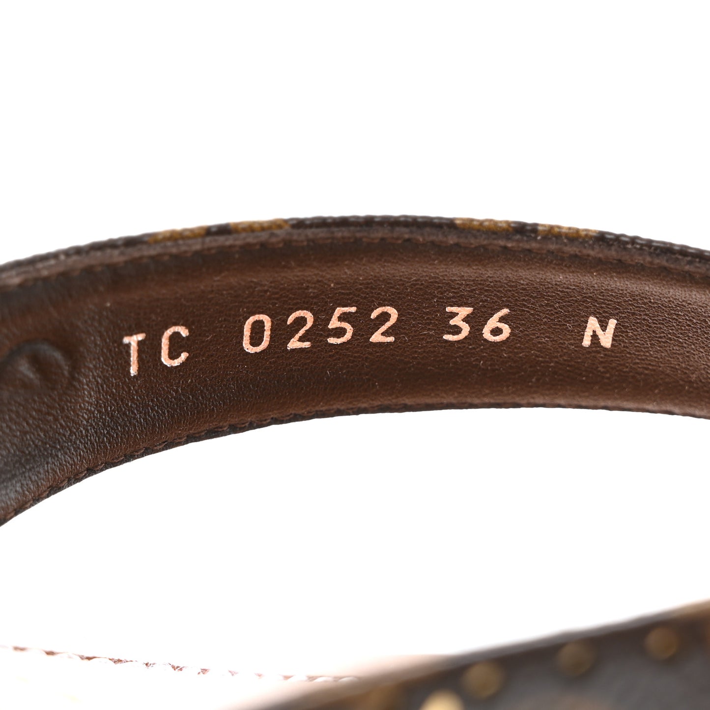 Monogram Sunny Flat Thong Sandals 36 Brown