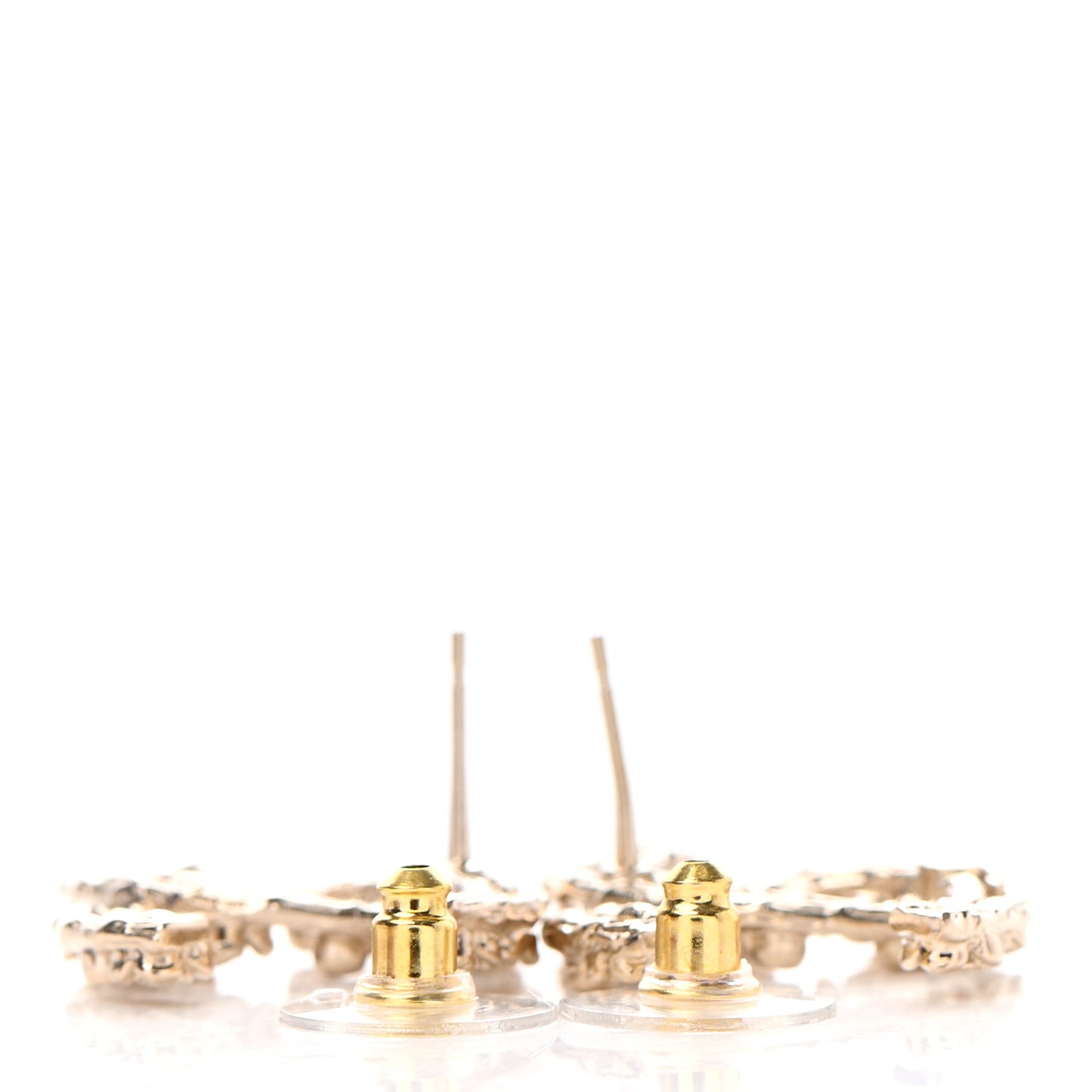 Crystal CC Camellia Earrings Gold