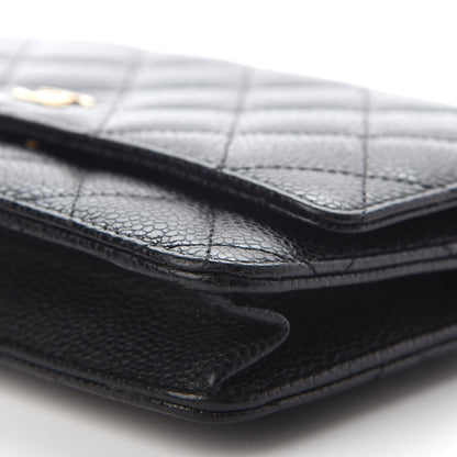 Chanel Caviar Quilted Wallet On Chain WOC Black 10 of 10