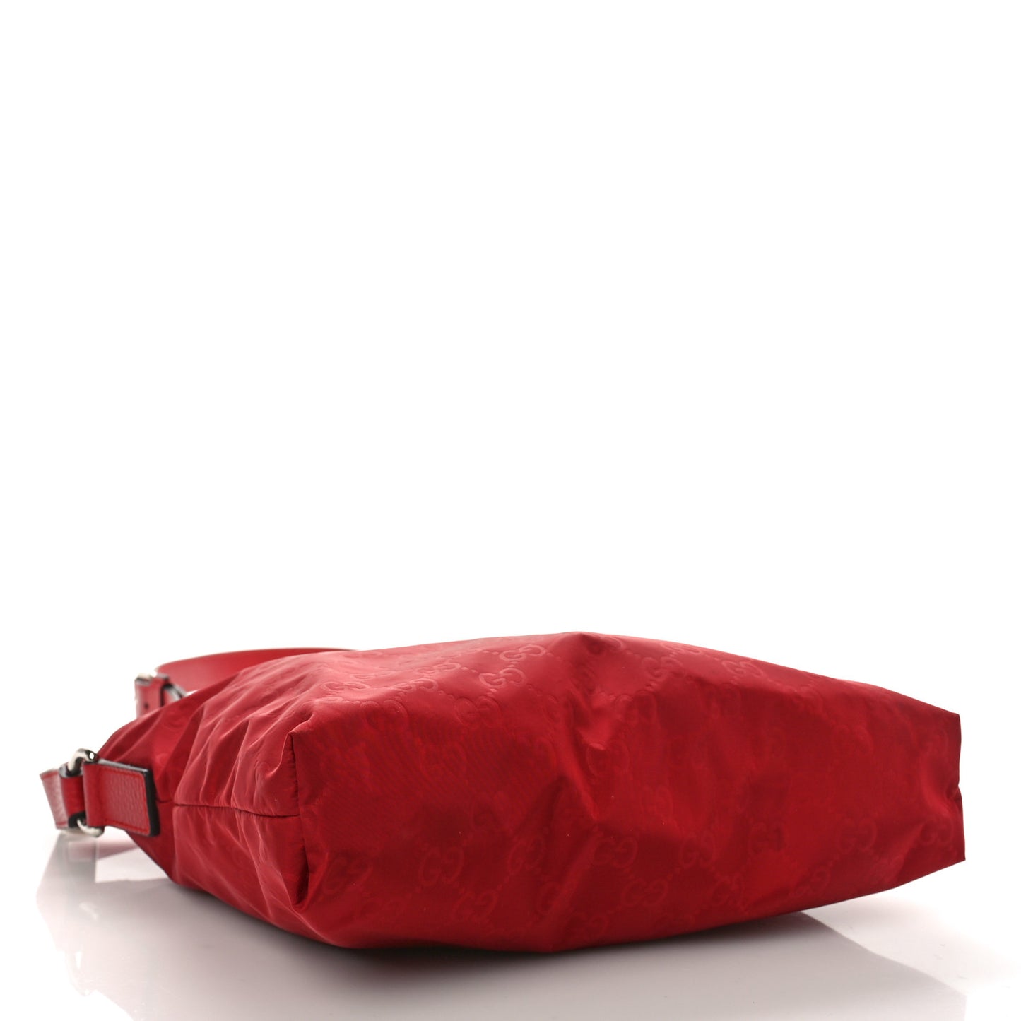 Nylon Monogram Dollar Calfskin Flat Messenger Bag Vibrant Red