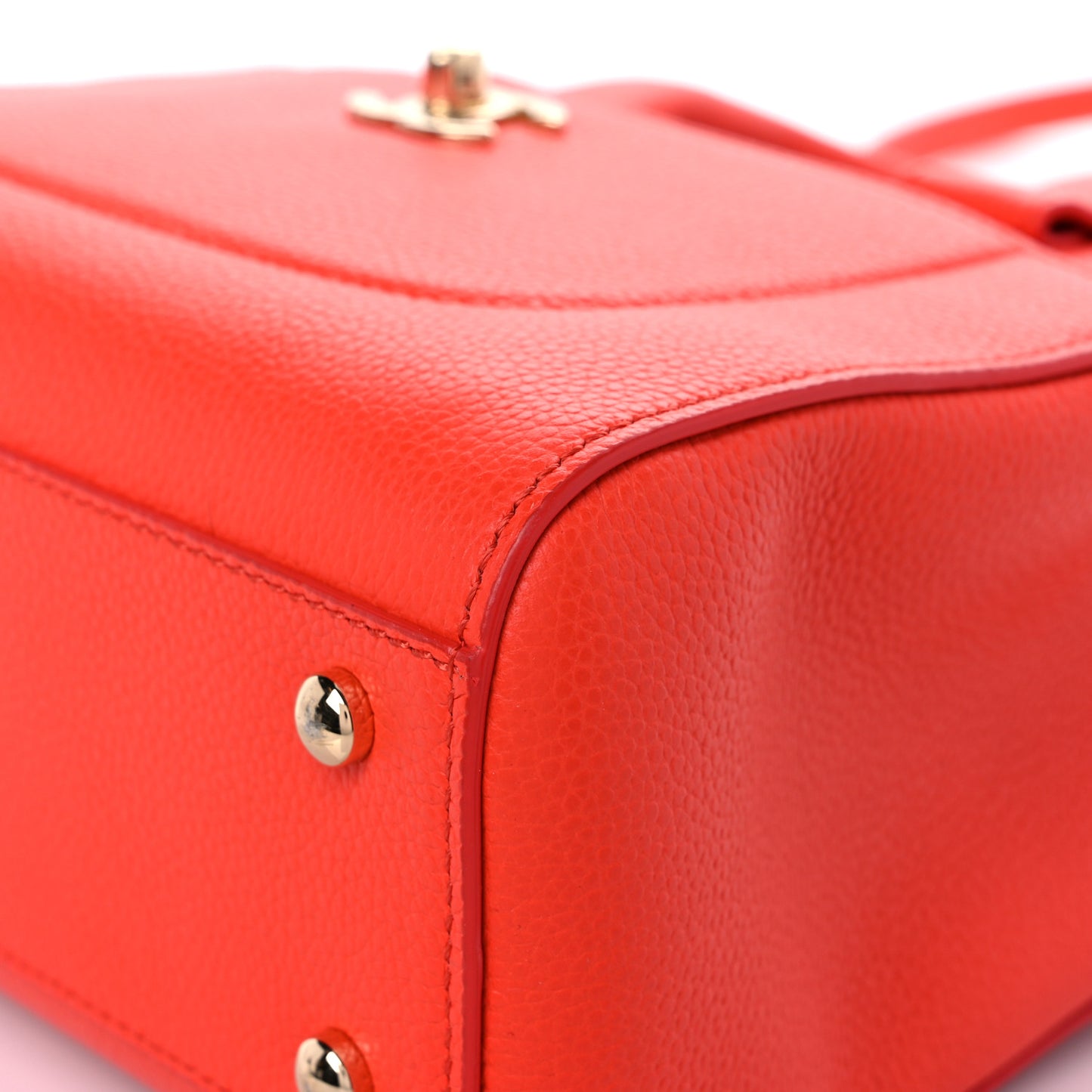 Grained Calfskin Mini Neo Executive Shopper Tote Red