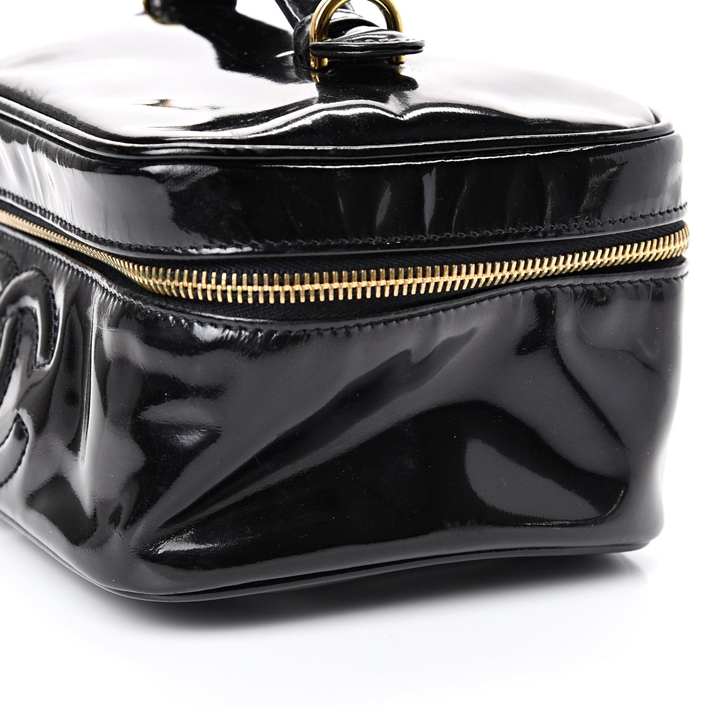 Patent Vanity Cosmetic Case Black