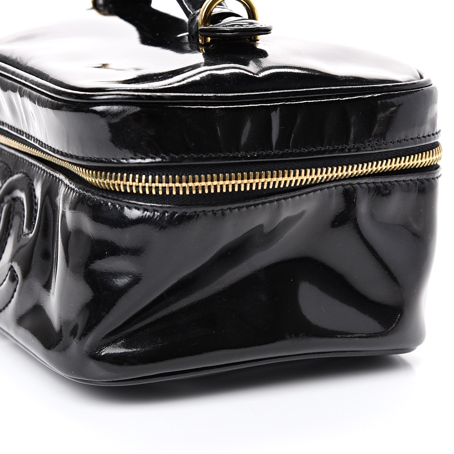 Chanel Patent Vanity Cosmetic Case Black 8 of 12