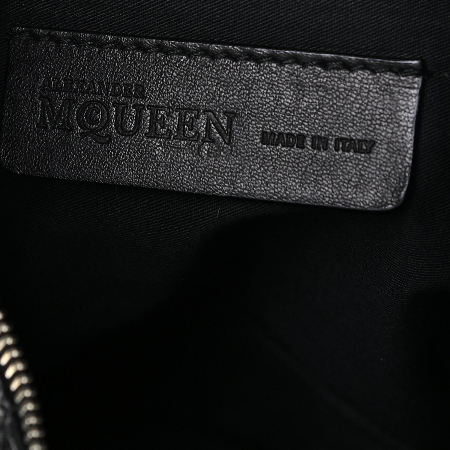 Alexander McQueen Silk Fur Print De Manta Clutch Black Grey 6 of 10