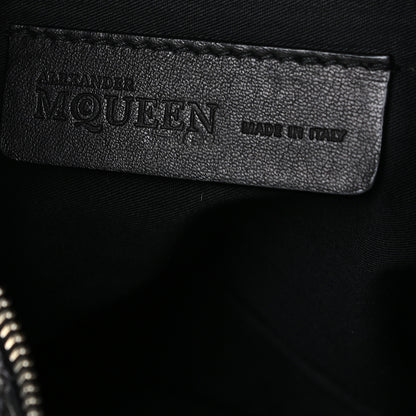 Alexander McQueen Silk Fur Print De Manta Clutch Black Grey 6 of 10