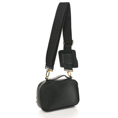 Louis Vuitton Calfskin Monogram Embossed Utility Crossbody Black 3 of 9