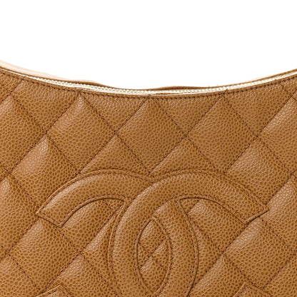 Chanel Caviar Quilted Timeless CC Shoulder Bag Beige 8 of 14