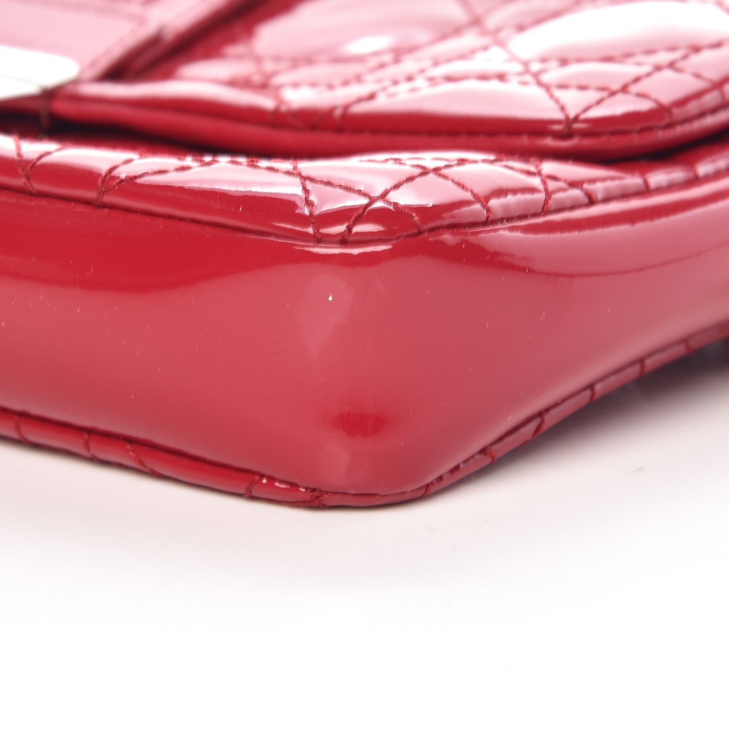 Christian Dior Patent Cannage New Lock Pouch Red 12 of 12