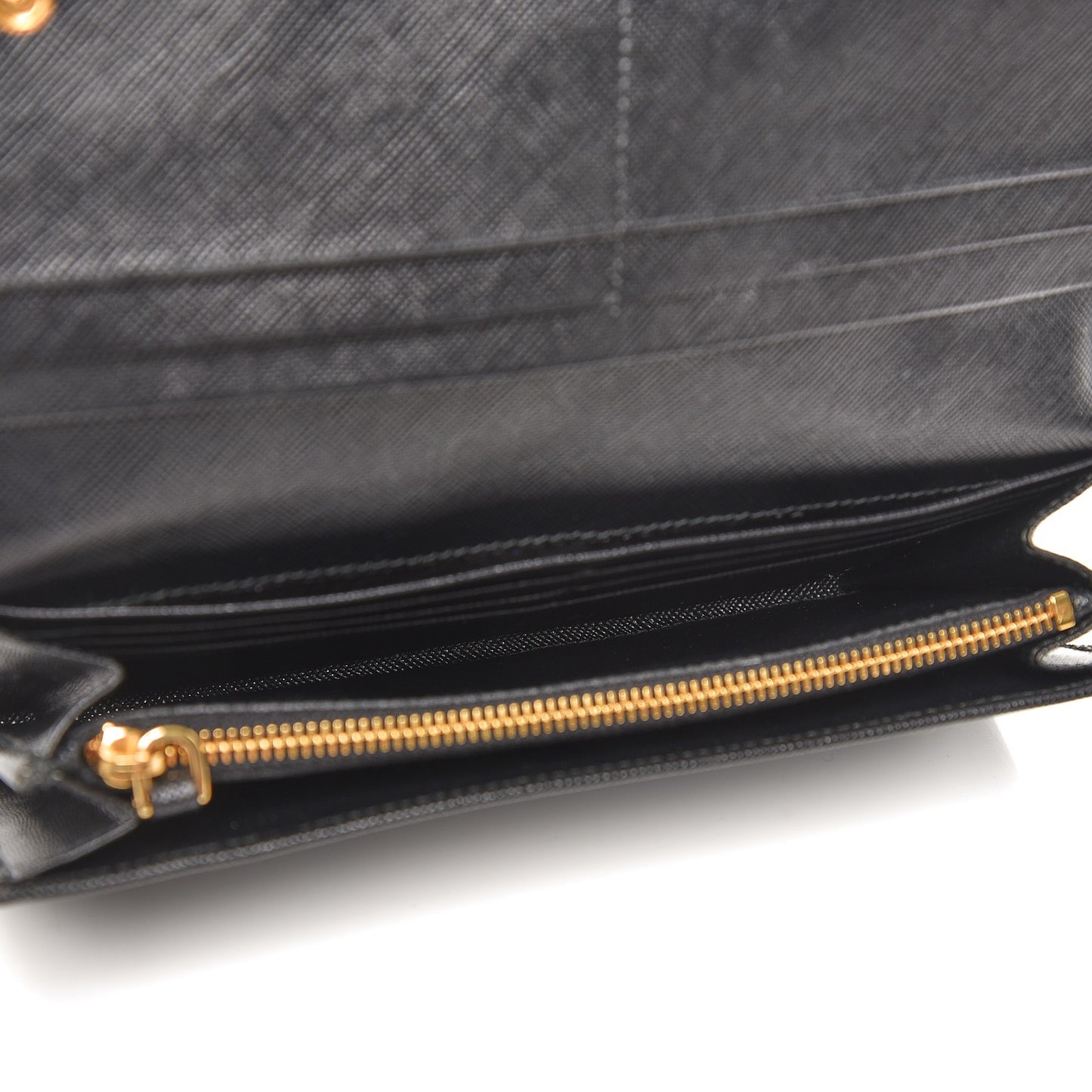 Saffiano Metal Continental Flap Wallet Nero Black