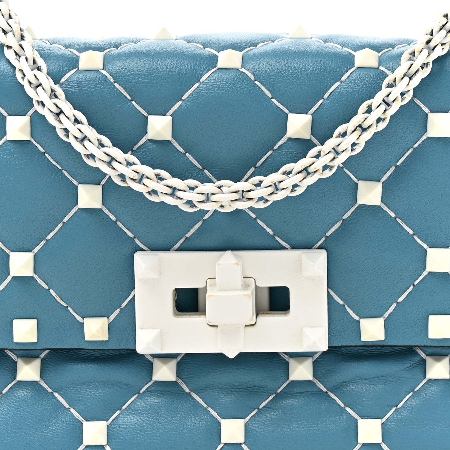 Valentino Garavani Nappa Small Free Rockstud Spike Shoulder Bag Cerulean 7 of 10