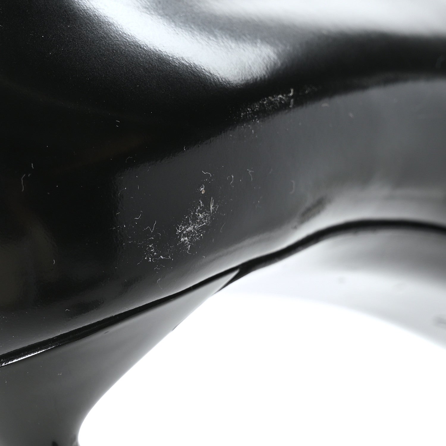 Saint Laurent Patent Calfskin Teddy High Vamp 105 Pumps 38 Black 9 of 10