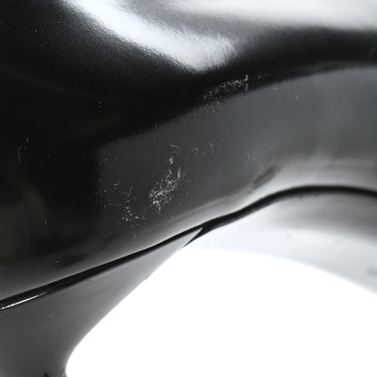 Saint Laurent Patent Calfskin Teddy High Vamp 105 Pumps 38 Black 9 of 10
